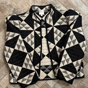 Hunter Bell Black and White Wessex Jacket Quilted Gingham